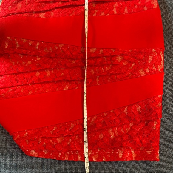 Sexy Red Lace Body by Victoria Mini Skirt - Picture 6 of 9